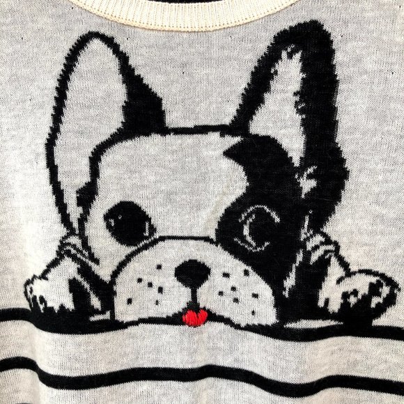 Anthropologie HWR bulldog sweater size small - Picture 5 of 5